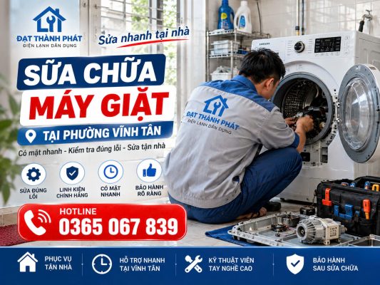 Sữa máy giặt tại phường Vĩnh Tân